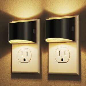 2 pk LED Night Light Night Lights Plug‎ into Wall 3 Level Brightness Adjustable